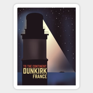 Dunkirk France retro travel poster. Magnet